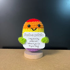 Positive Energy Rainbow Potato Crochet Cute Creative Gift Ornament