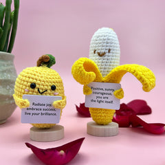 Crochet Emotional Support Banana, Mango