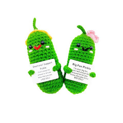 Handmade Crochet Cucumber Potato Doll Ornament