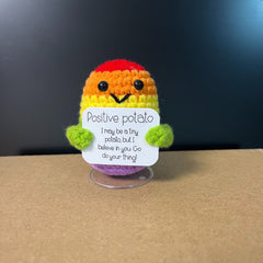 Positive Energy Rainbow Potato Crochet Cute Creative Gift Ornament